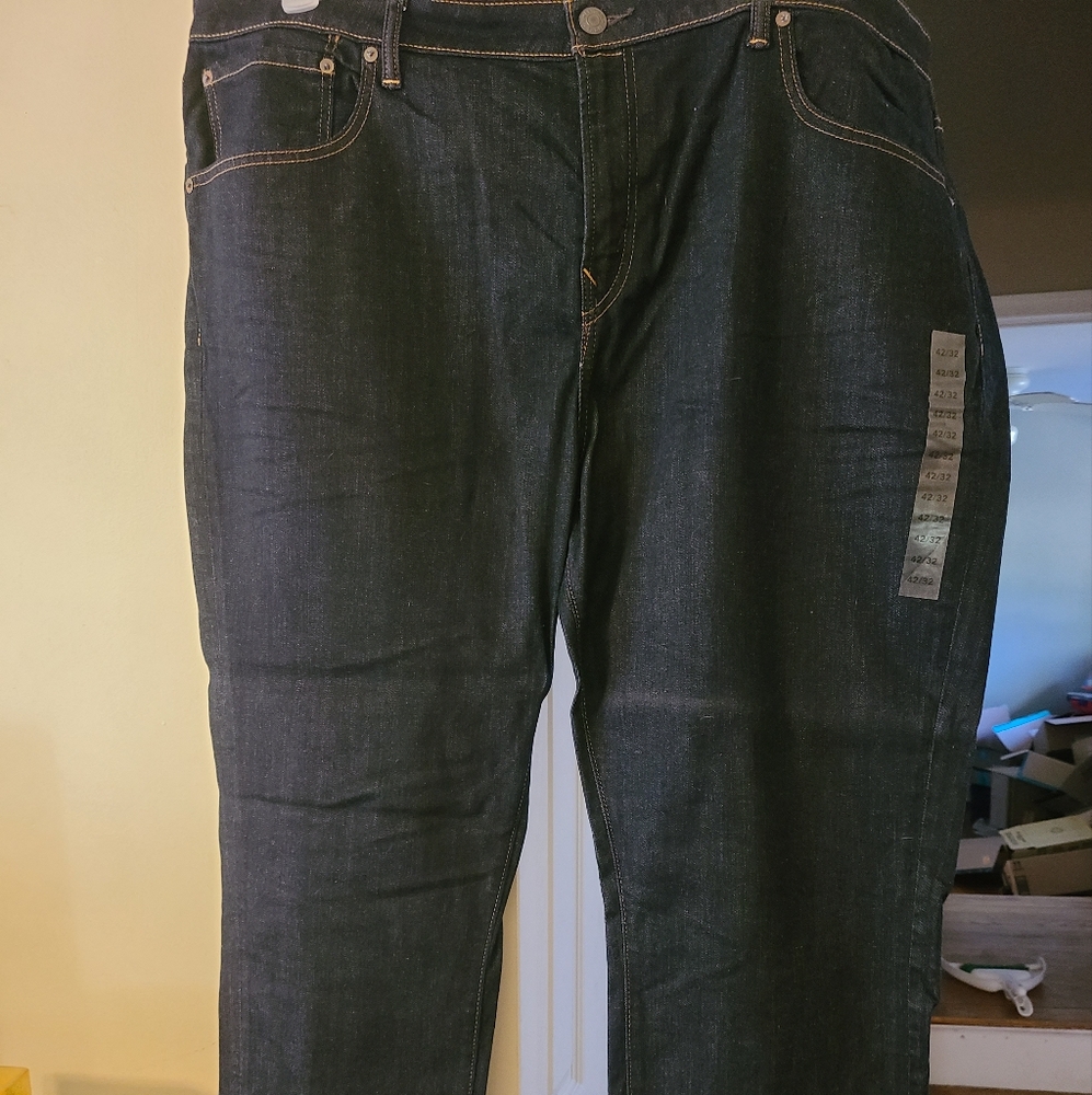 Mens Size 42w 32l American Eagle Dark Wash Jeans New Without Tags